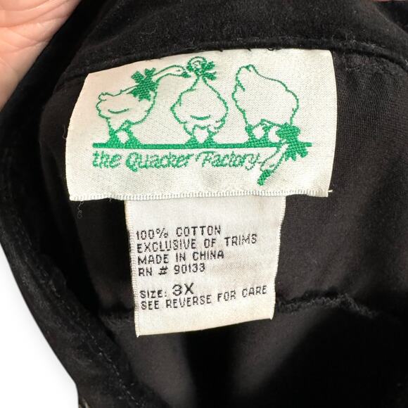 Quacker Factory Black Velour Fireworks Embroidered New Year Tunic Women's 3X - Picture 9 of 9